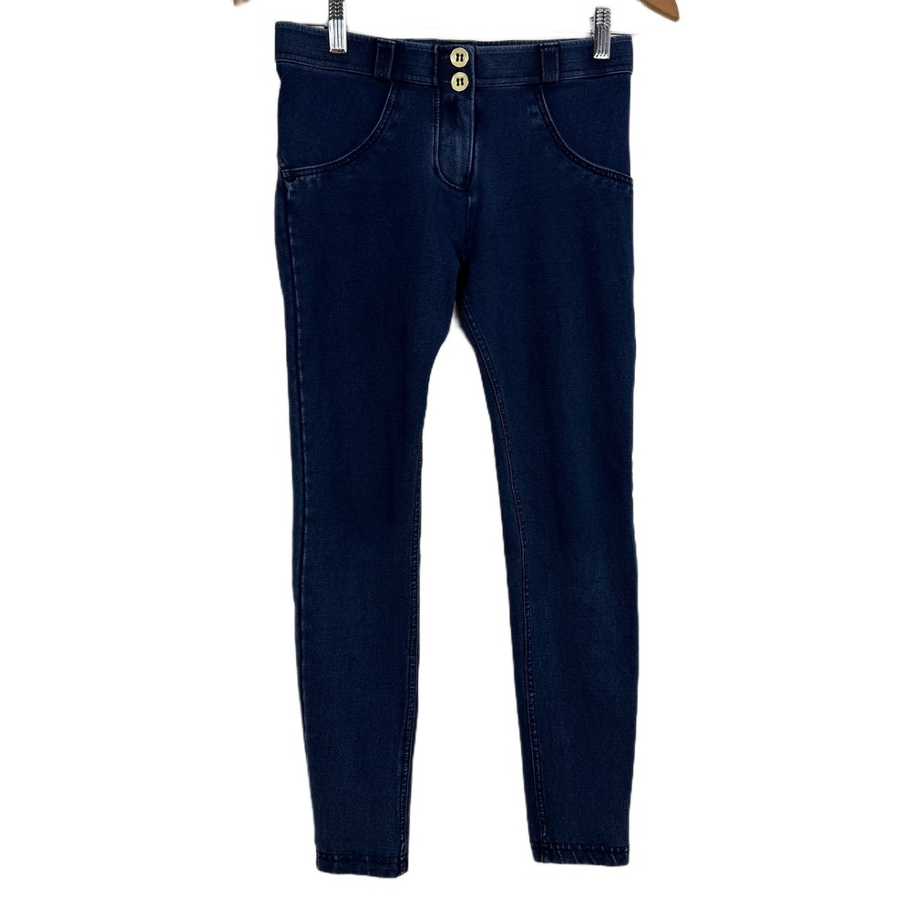 Freddy WR.UP Jeans Womens 4 Dark Blue Skinny Leg Low Rise Push Up Denim Jersey